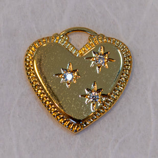 Jeweled Heart Charm