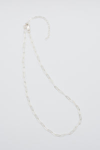 Sterling silver paperclip chain necklace