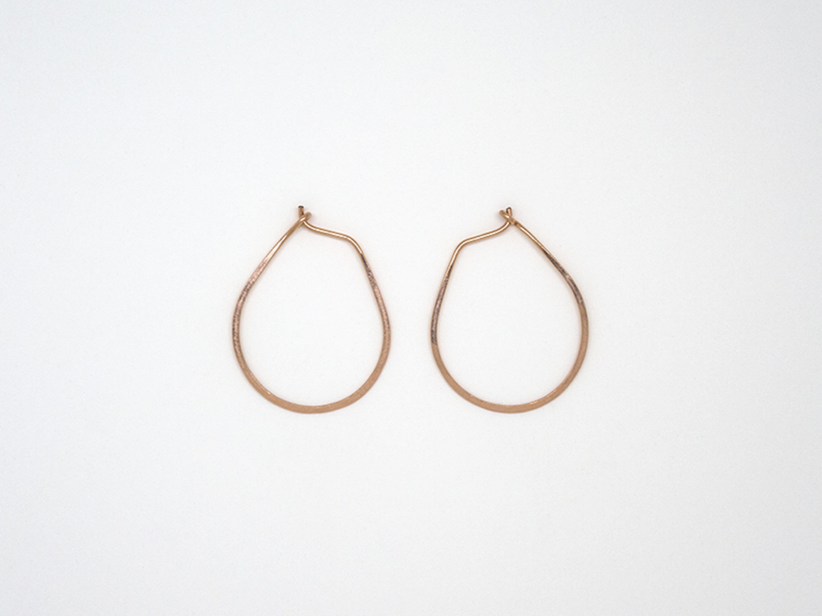Small Rose Gold Teardrop Earrings - E1687