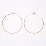 Rose Gold Round Hoops - E1688