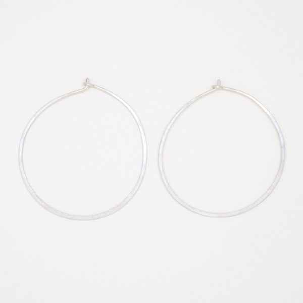 Sterling Silver Round Hoops - E1688