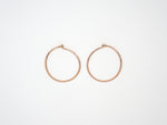 Small Rose Gold Round Hoops - E1689