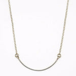 Sterling Silver Crescent Pendant Necklace - 8017