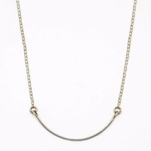 Sterling Silver Crescent Pendant Necklace - 8017